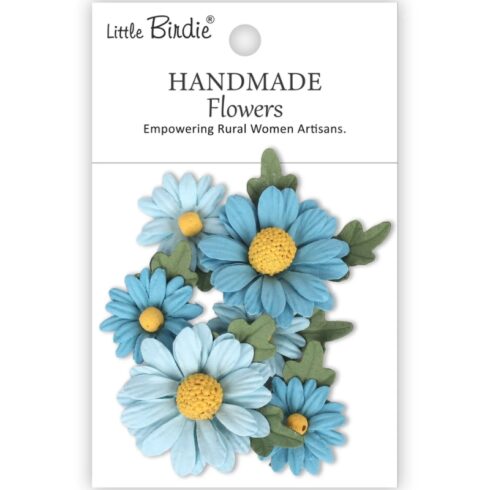 Little Birdie Anya Crystal Blue Paperikukat (6 kpl)