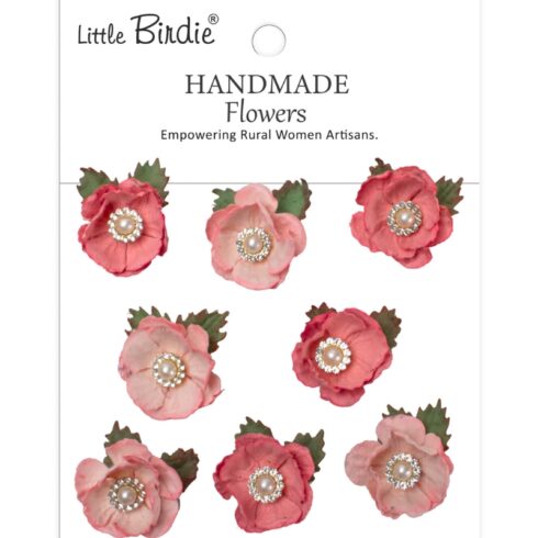 Little Birdie Butter Cup Pink Passion Paperikukat (8 kpl)