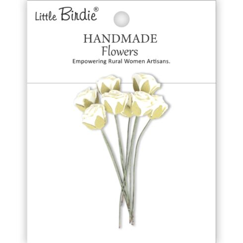 Little Birdie Charlie Ivory Pearl Paperikukat (8 kpl)