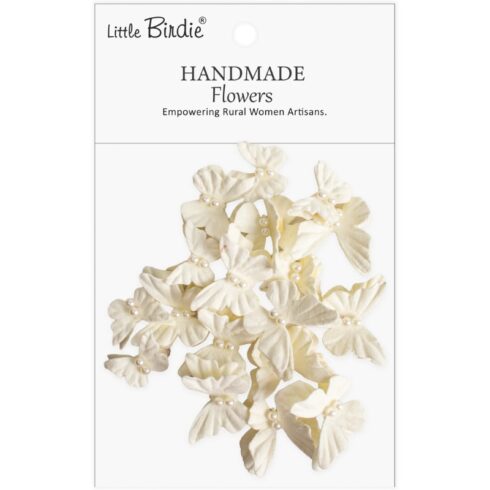 Little Birdie Dreamy Flutter Ivory Pearl Paperiperhoset (20 kpl)