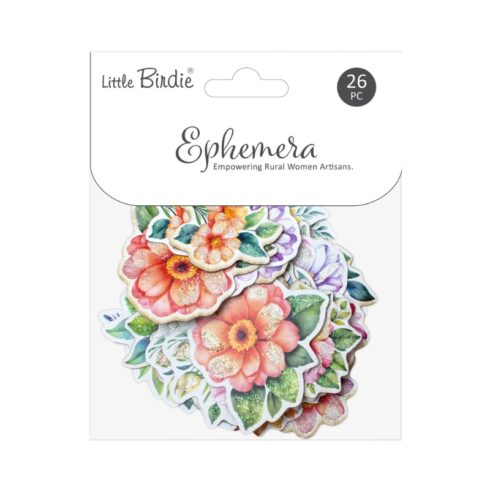 Little Birdie Ephemera – Bloom & Grow leikekuvat (40 kpl)