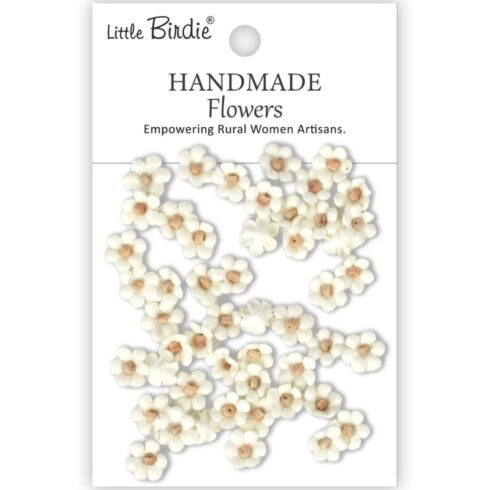 Little Birdie Esme Ivory Pearl Paperikukat (50 kpl)