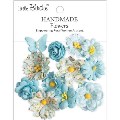 Little Birdie Jasper Blue Symphony Paperikukat (12 kpl)