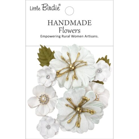 Little Birdie Liora Frosty White Paperikukat (10 kpl)