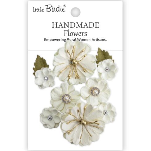 Little Birdie Liora Ivory Pearl Paperikukat (10 kpl)
