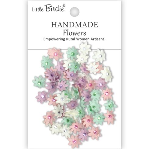Little Birdie Micro Jewelled Florettes Fairy Garden Paperikukat (60 kpl)