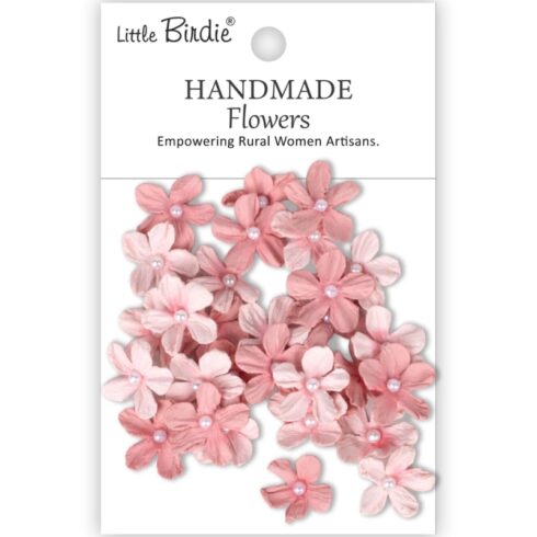 Little Birdie Pearl Petites Pink Passion Paperikukat (30 kpl)