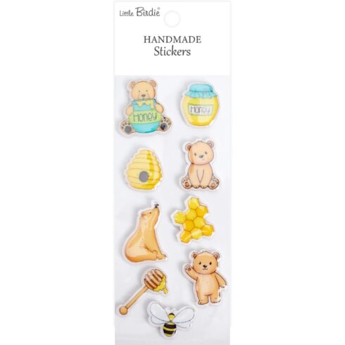 Little Birdie Resin Stickers Honey Love kohotarrat (9 kpl)