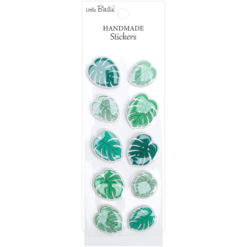 Little Birdie Resin Stickers Monstera Foliage kohotarrat (10 kpl)