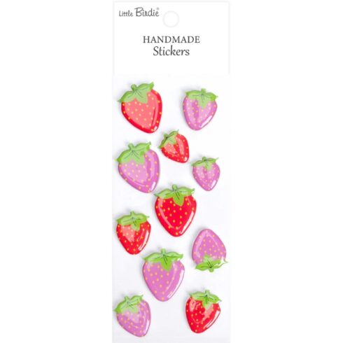 Little Birdie Resin Stickers Strawberry Field kohotarrat (11 kpl)