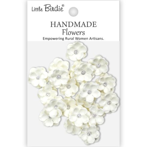 Little Birdie Twinkle Ivory Pearl Paperikukat (20 kpl)