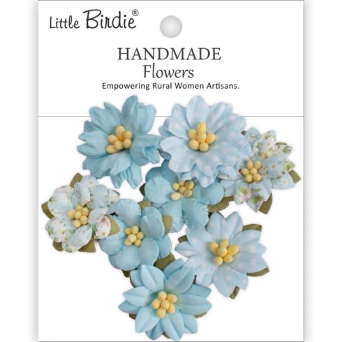 Little Birdie Vinita Blue Symphony Paperikukat (8 kpl)