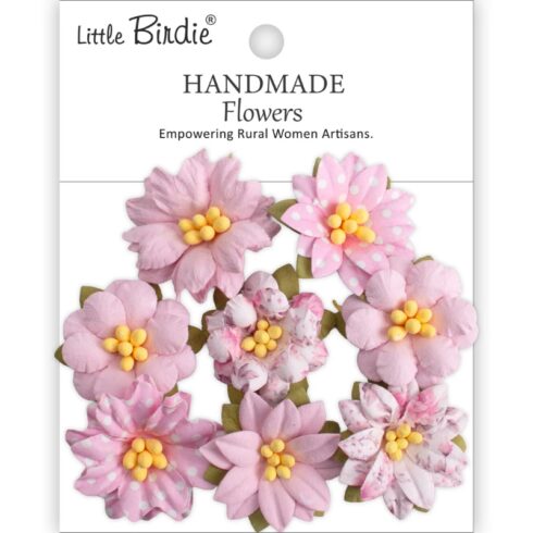 Little Birdie Vinita Pink Symphony Paperikukat (8 kpl)