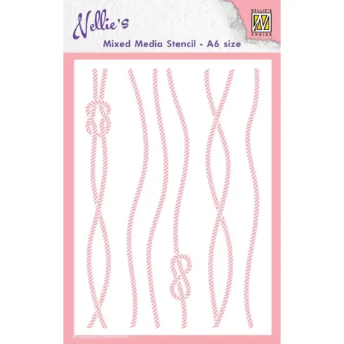 Nellie’s Choice Mixed Media Stencil sapluuna – Rope A6