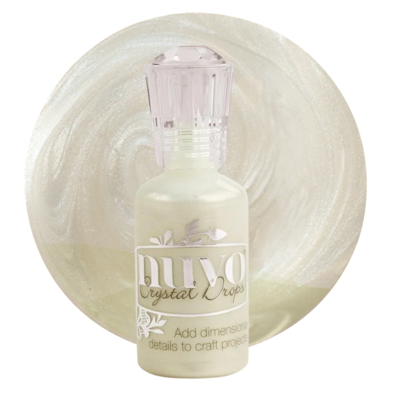 Nuvo Crystal Drops Metallic Ivory Seashell 1 ft oz – Metallinhohtoinen kohoväri 30ml
