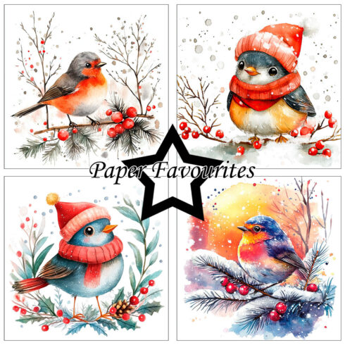 Paper Favourites Christmas Birds paperilajitelma
