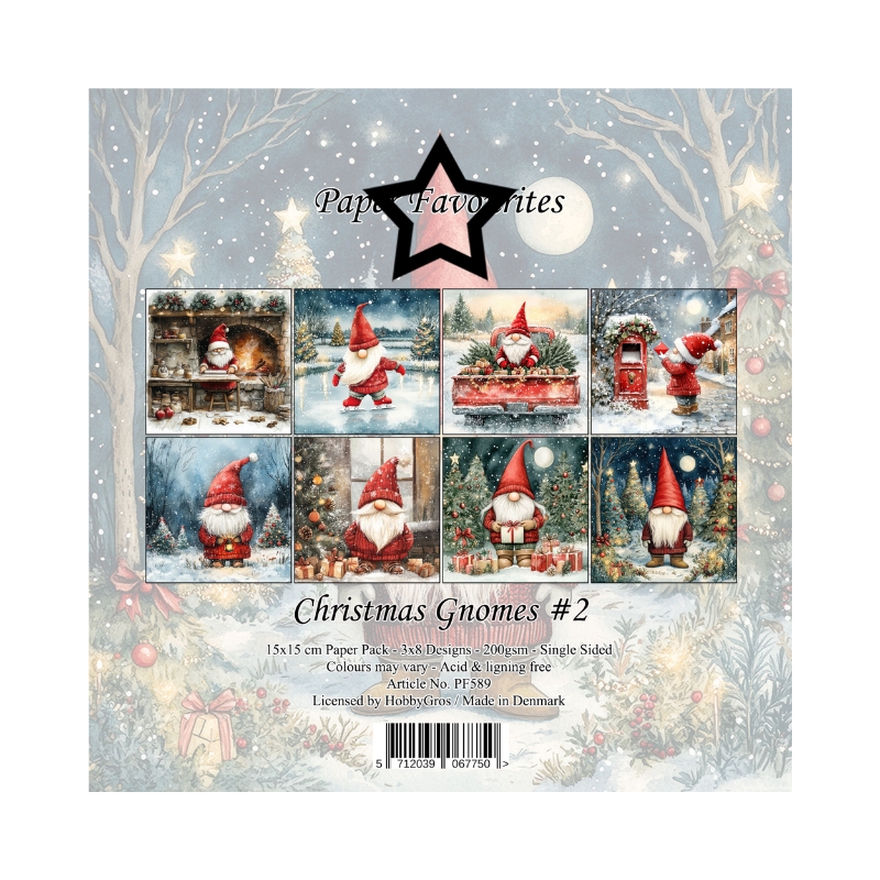 Paper Favourites Christmas Gnomes #2 paperilajitelma 15 x 15 cm