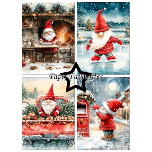 Paper Favourites Christmas Gnomes 2 paperilajitelma A6 2