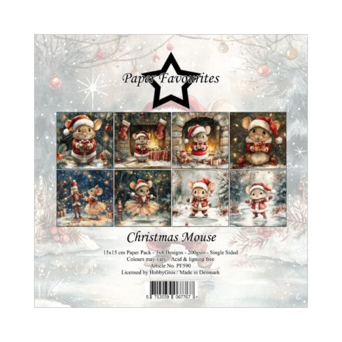 Paper Favourites – Christmas Mouse paperilajitelma 15 x 15 cm