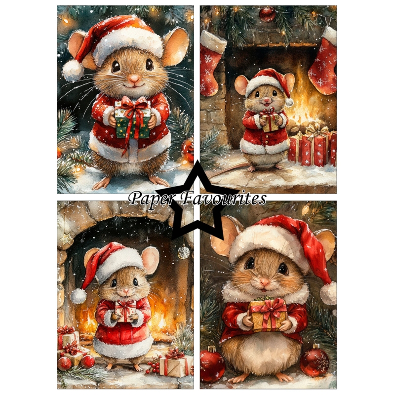 Paper Favourites – Christmas Mouse paperilajitelma A6 - Image 2