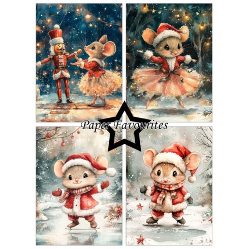 Paper Favourites Christmas Mouse paperilajitelma A6 2