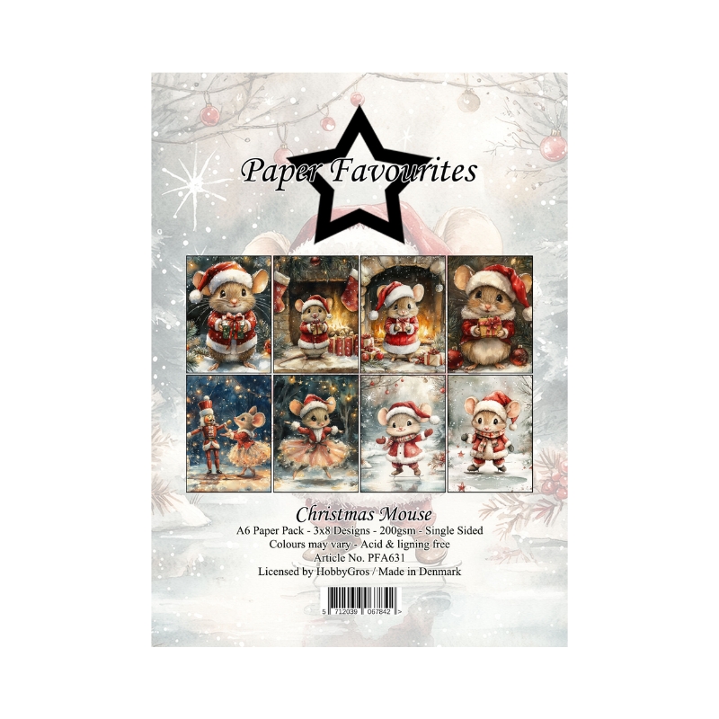 Paper Favourites Christmas Mouse paperilajitelma A6
