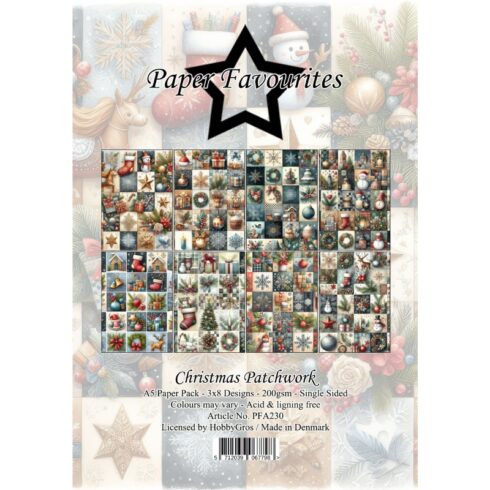 Paper Favourites Christmas Patchwork paperilajitelma A5