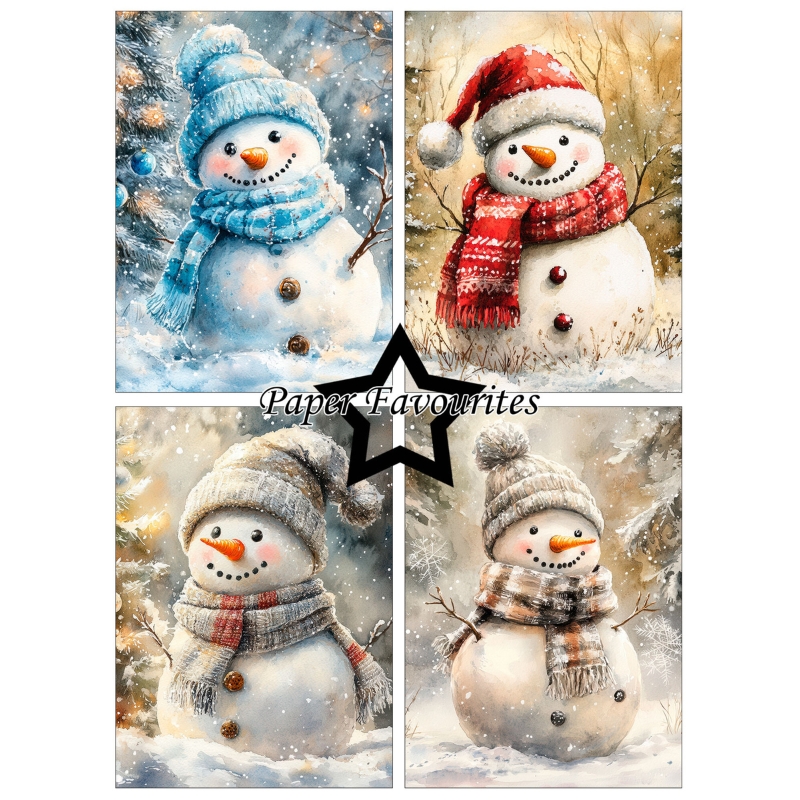 Paper Favourites – Christmas Snowman paperilajitelma A6 - Image 2