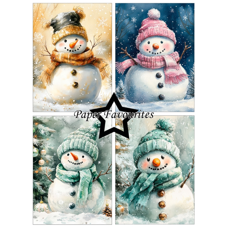 Paper Favourites – Christmas Snowman paperilajitelma A6 - Image 3