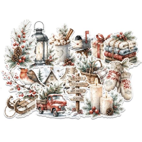 Paper Favourites Die-Cuts – Cozy Winter leikekuvat (20 kpl)