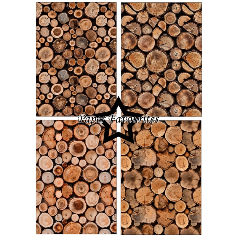 Paper Favourites – Wood Slices paperilajitelma A5 - Image 3