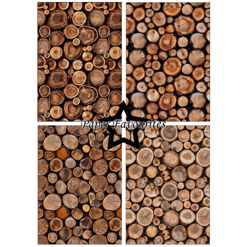 Paper Favourites – Wood Slices paperilajitelma A5 - Image 2