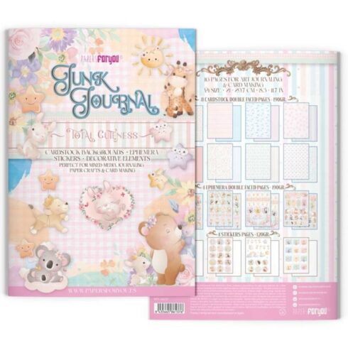 Total Cuteness Papers For You Junk Journal lehtiö (16 kpl) A4