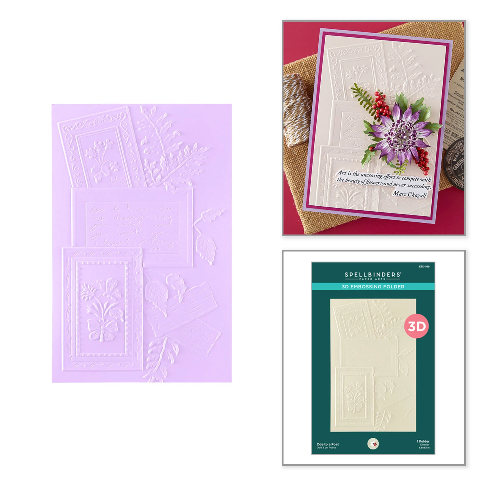 Spellbinders 3D kohokuviointikansio – ODE TO A POET - Bild 8