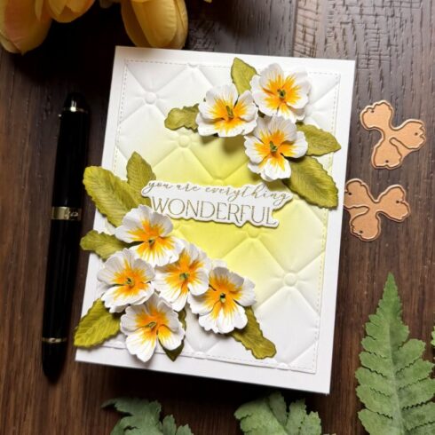 Spellbinders stanssi Serenity Garden PRIMROSE 1