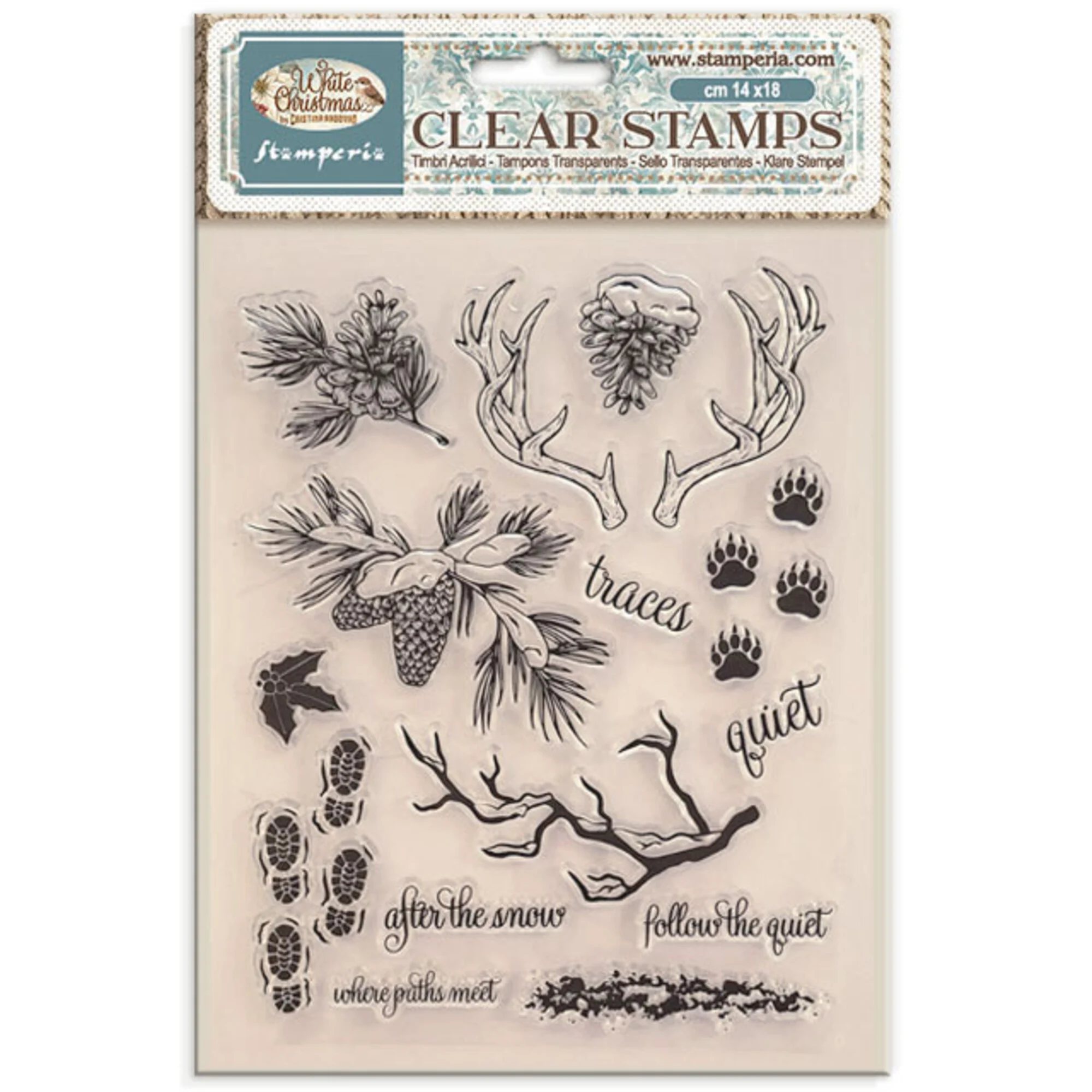 Stamperia Clear Stamps White Christmas leimasinsetti