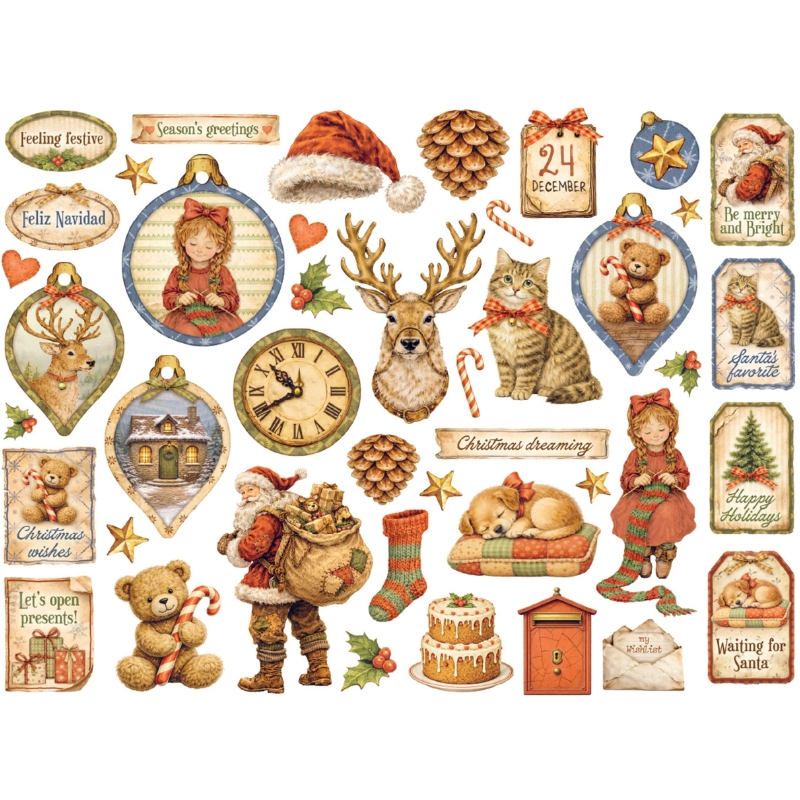 Stamperia – Die Cuts Silent Night isot kartonkikuvat (43 kpl) - Image 2