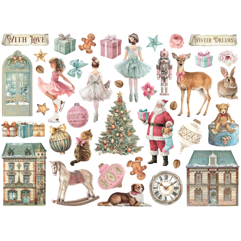 Stamperia – Die Cuts Winter Magic isot kartonkikuvat (39 kpl) - Image 2