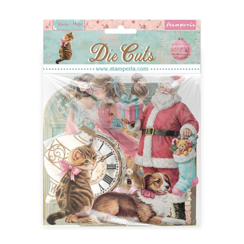 Stamperia Die Cuts Winter Magic isot kartonkikuvat (39 kpl)