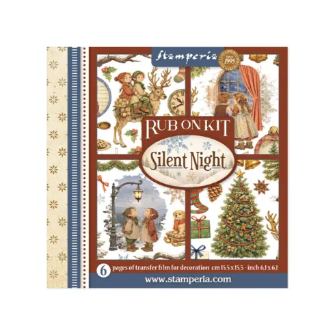Stamperia Rub-On Kit Silent Night Assortment siirtokuvat 15,5 x 15,5 cm (6 kpl)