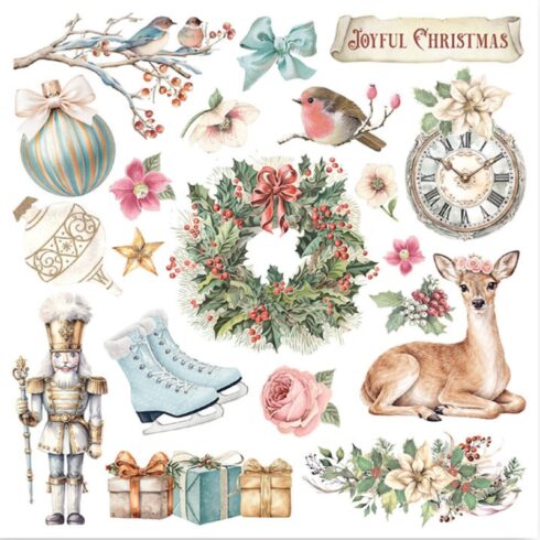 Stamperia Rub On Kit Winter Magic Assortment siirtokuvat 155 x 155 cm 6 kpl 4