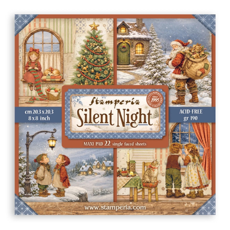 Stamperia Silent Night Maxi paperilajitelma 20 x 20 cm