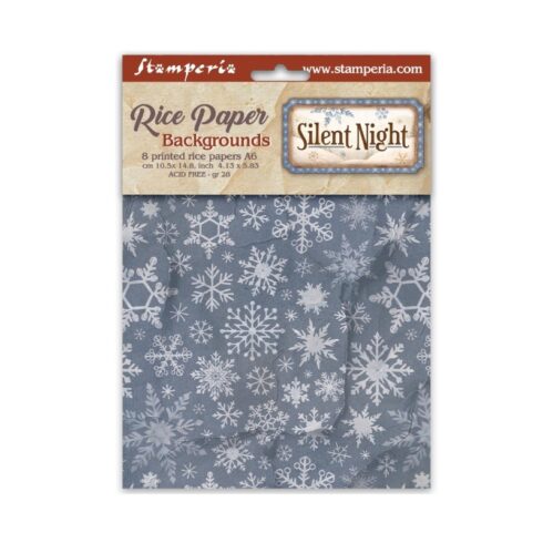 Stamperia Silent Night Mini Rice Paper Backgrounds riisipaperi (8 kpl) A6