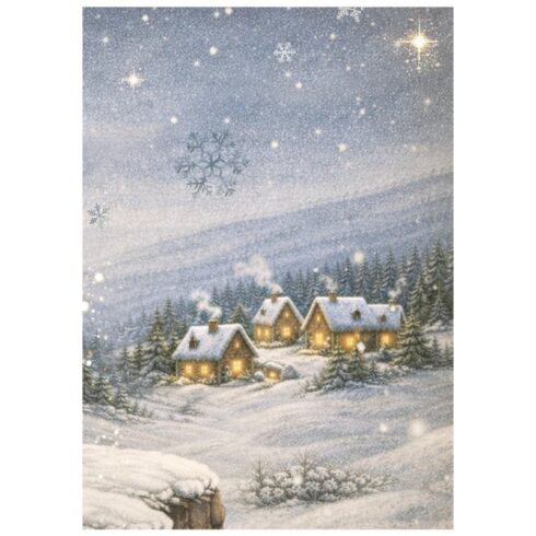 Stamperia Silent Night Mini Rice Paper riisipaperi 8 kpl A6 6