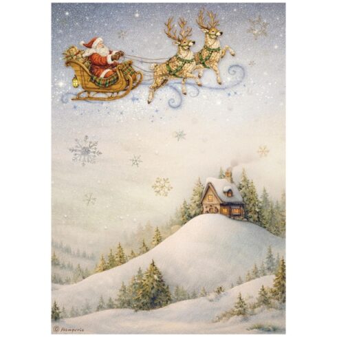 Stamperia Silent Night Selection Rice Paper riisipaperi 6kpl A4 3