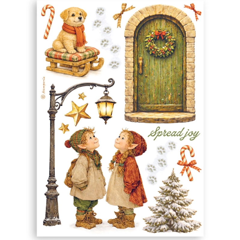 Stamperia – Silent Night Washi Pad (8 kpl) A5 - Image 7