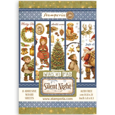 Stamperia Silent Night Washi Pad (8 kpl) A5