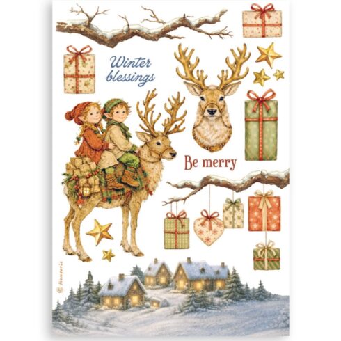 Stamperia Silent Night Washi Pad 8 kpl A5 7