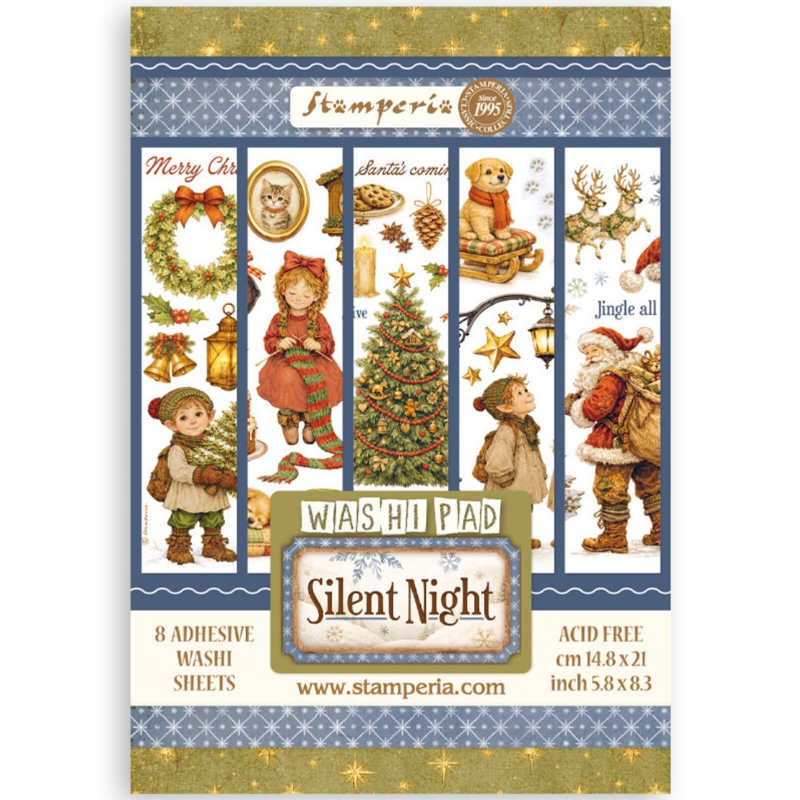 Stamperia Silent Night Washi Pad (8 kpl) A5