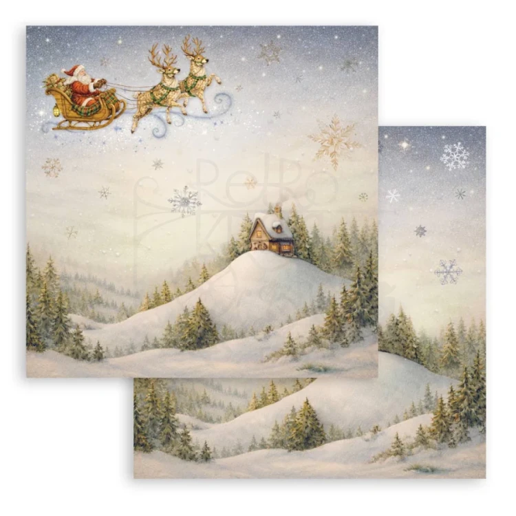 Stamperia – Silent Night paperilajitelma 20 x 20 cm - Image 5